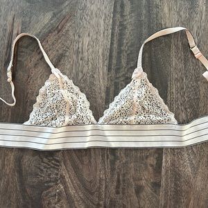Stella McCartney pink lace unlined bralette